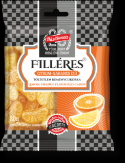 Filléres Citrom-Narancs Ízű Töltetlen Keménycukorka 80g
