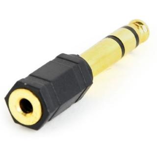 Gembird Jack stereo 6,3mm -> Jack stereo 3,5mm M / F adapter fekete