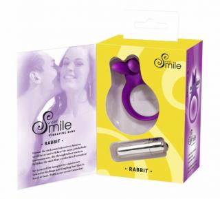 SMILE Rabbit - vibrációs péniszgyűrű -lila-