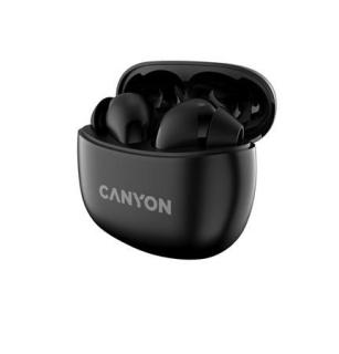 Fülhallgató, TWS vezeték nélküli, Bluetooth 5.3, CANYON "TWS-5", fekete