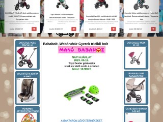 Bababolt, webáruház, olcsó árak, tricikli bolt, - webáruház, webshop